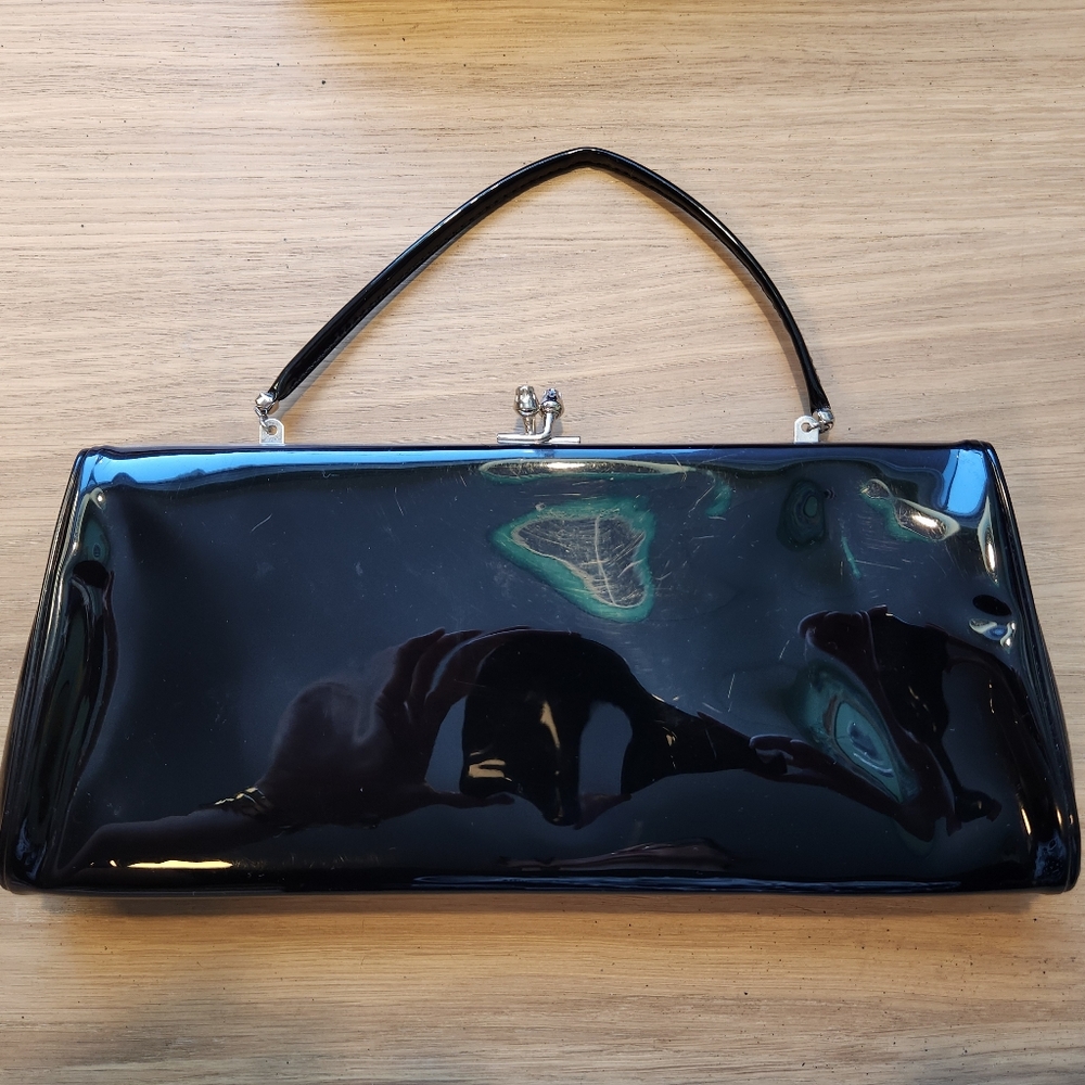 Vintage Metro Made In USA Elegant Black Clutch Bag - Picture 2 of 5